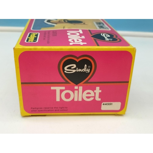 123 - Boxed Vintage 1970's Pedigree Sindy Bathroom Set to include Bath, Toilet (44551), Washbasin Unit (44... 