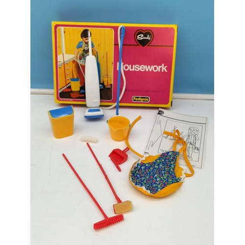 123 - Boxed Vintage 1970's Pedigree Sindy Bathroom Set to include Bath, Toilet (44551), Washbasin Unit (44... 