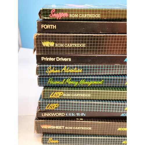 158 - Collection of Vintage Acorn Electron PC Games to include Hopper, Slogger, Strike Force Harrier, Elit... 