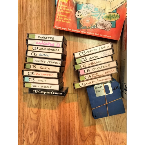 159 - Large Collection of Acorn and Electron User Magazines plus Collection of Tapes with Some of The Maga... 