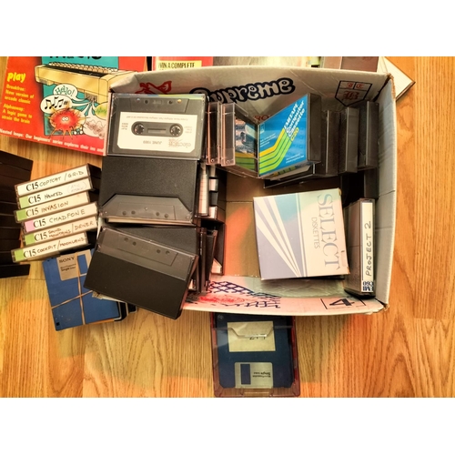 159 - Large Collection of Acorn and Electron User Magazines plus Collection of Tapes with Some of The Maga... 