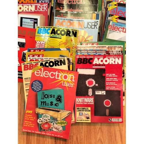 159 - Large Collection of Acorn and Electron User Magazines plus Collection of Tapes with Some of The Maga... 