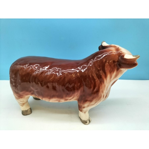 18 - Butchers Shop Display Bull Figure. 20cm High, 31cm x 11cm.