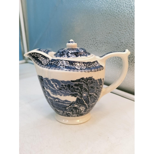 191 - Collection of James Sadler Blue and White Ware in the 'Afternoon Tea' Pattern to include Biscuit Bar... 