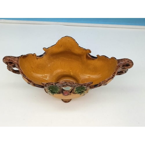 197 - 19th Century c1890 Bohemia Part Glazed Earthenware Jardiniere/Planter with Gothic Decoration. Impres... 