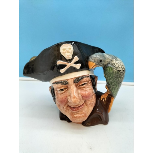 204 - Royal Doulton Large 19cm Character Jugs (4) to include Capt Ahab D6500, Falstaff D6287, Long John Si... 