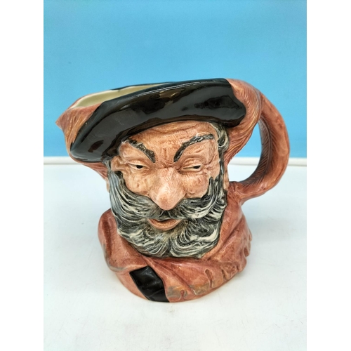 204 - Royal Doulton Large 19cm Character Jugs (4) to include Capt Ahab D6500, Falstaff D6287, Long John Si... 