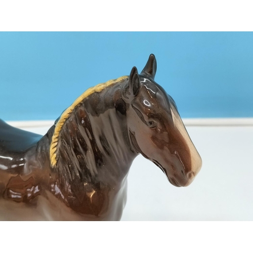 236 - Beswick Figure of a Pleated Mane Shire Horse. 22cm High x 24cm.