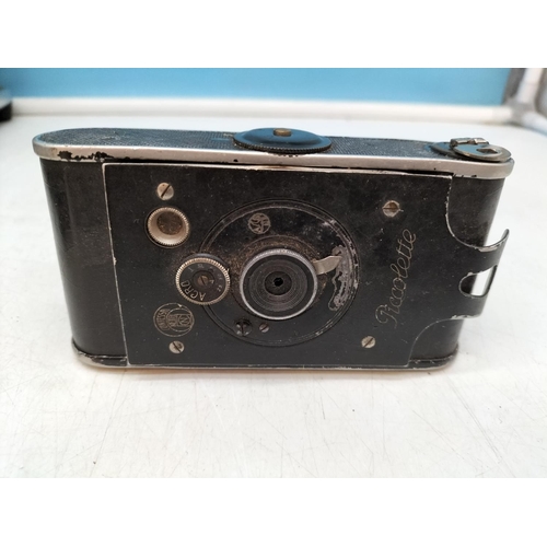 244 - Collection of Vintage Cameras to include Zenit E 35mm, Picolette Folding Camera, Box Brownies, etc.