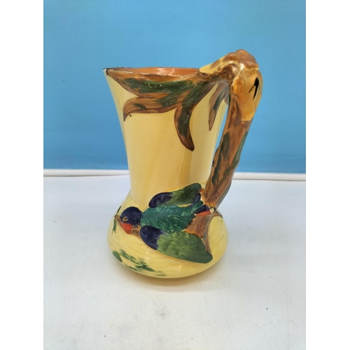 258 - Burgess & Leigh 1930's Art Deco Hand Painted 'Kingfisher' Jug. 20cm High.