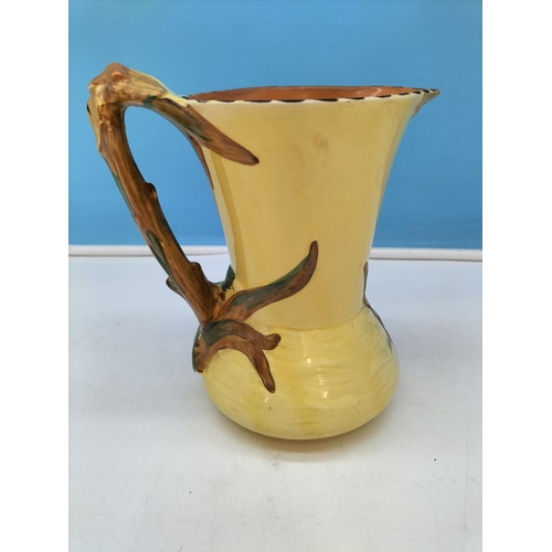 258 - Burgess & Leigh 1930's Art Deco Hand Painted 'Kingfisher' Jug. 20cm High.