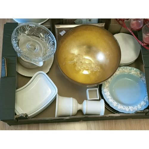 311 - Box of Mixed Pottery, Glass, etc.