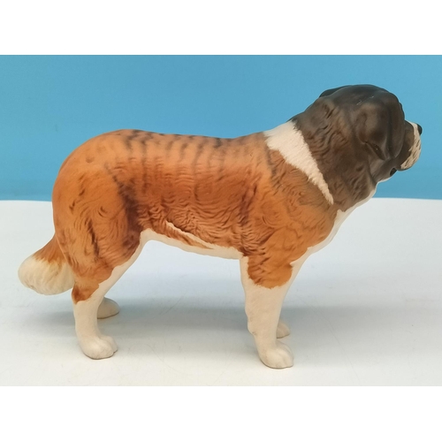 336 - Beswick Figure of a St Bernard Dog 'Corna Garth Stroller'. 14cm High x 22cm.