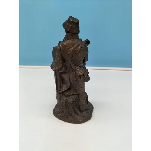 378 - Cold Cast Figure of a Fisherman 'Catch of the Day'. 24cm Tall.