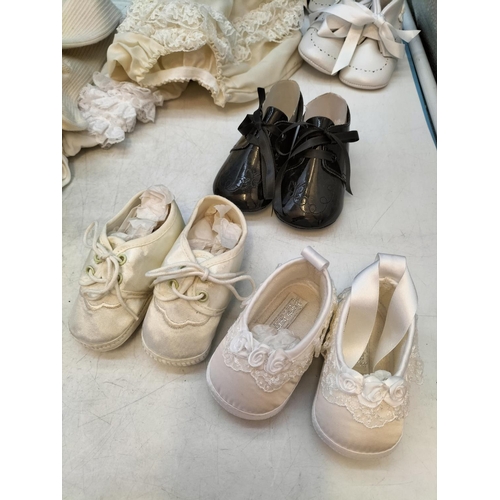 390 - Collection of Baby Dresses, Christening Gown, Shoes, etc.