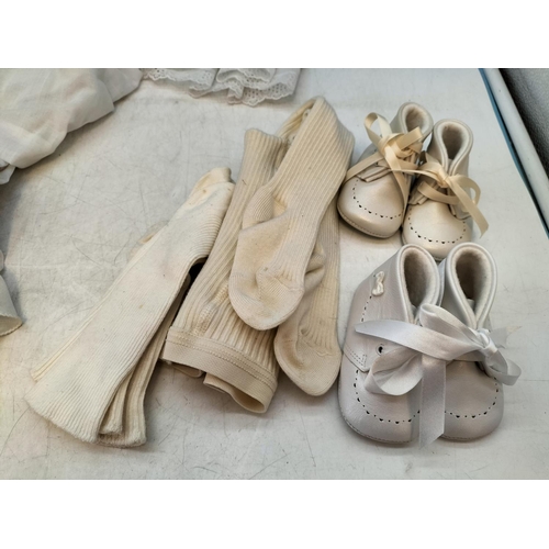 390 - Collection of Baby Dresses, Christening Gown, Shoes, etc.