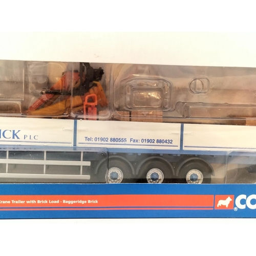 403 - Boxed Corgi Limited Edition 'Scania Topline Sided Crane Trailer with Brick Load 