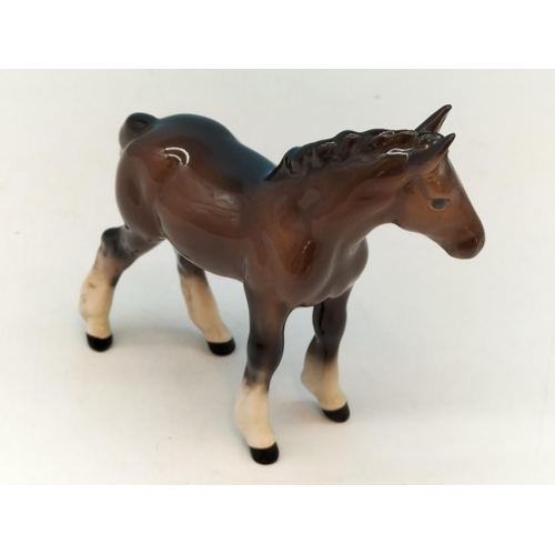 406 - Beswick Figure of a Shire Horse Foal. 11.5cm High.