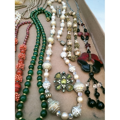 410 - Mixed Collection of Costume Jewellery to include Necklaces and Bracelets.