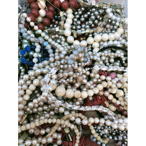 440 - Box of Mixed Beaded Necklaces and Beads. 2.5kgs.