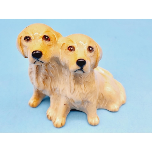 462 - Beswick Figures (3), Small Lamb, Fox and Retriever Puppies. Tallest 8cm.