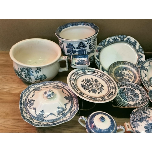 520 - Collection of Blue and White Ware, Various Patterns and Factories.