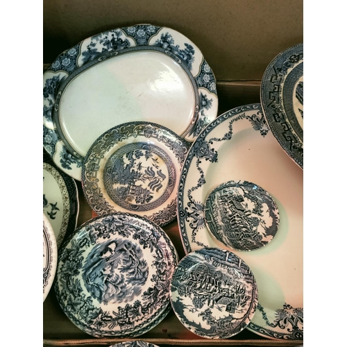 520 - Collection of Blue and White Ware, Various Patterns and Factories.