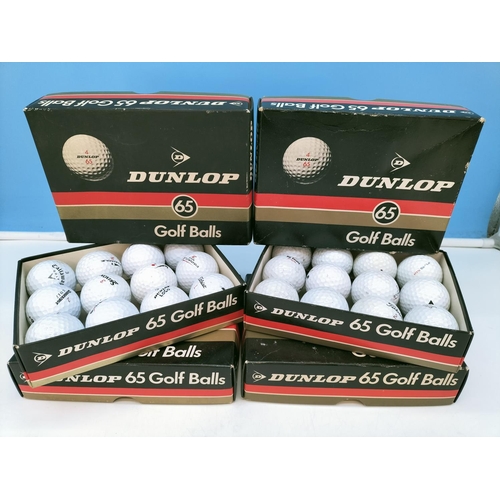 522 - One Box of 12 New Dunlop 65 Golf Balls plus 36 Other Golf Balls to include Callaway, Titleist, Srixo... 