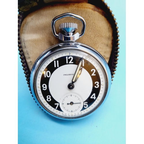 536 - Cased Ingersoll Pocket Watch, The Metropolitan Whistle and Princeton Ladies Watch on Chain.