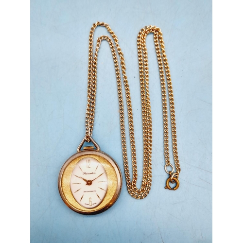 536 - Cased Ingersoll Pocket Watch, The Metropolitan Whistle and Princeton Ladies Watch on Chain.