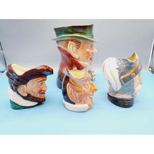 553 - Royal Doulton Character Jugs to include Farmer John, Drake, and Don Quixote plus Beswick Tony Weller... 