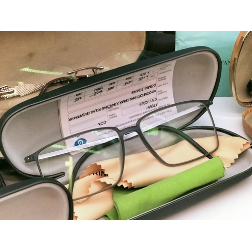 580 - Collection of Eye Wear Glasses to include Tiffany & Co, Jaguar, Paloma Picasso, etc plus Osprey Lond... 