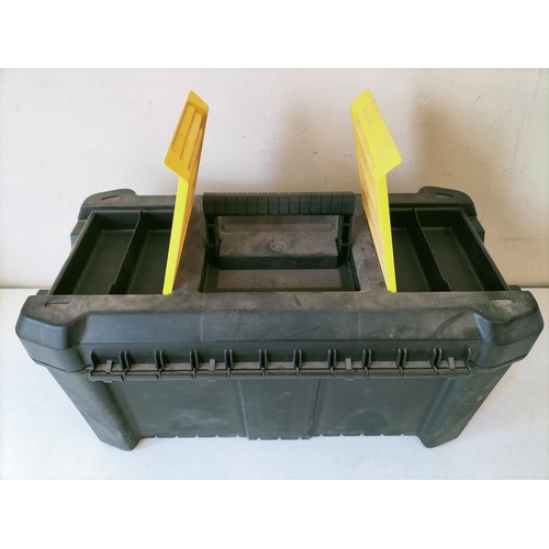 585 - Stanley Tool Box plus a Small Collection of Tools. 49cm x 20cm x 25cm. Collection Only.