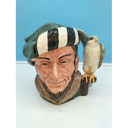 594 - Royal Doulton Large 19cm Character Jugs (4) to include Long John Silver D6335, Sancho Panca D6456, T... 