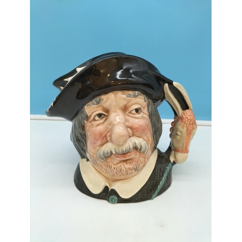 594 - Royal Doulton Large 19cm Character Jugs (4) to include Long John Silver D6335, Sancho Panca D6456, T... 