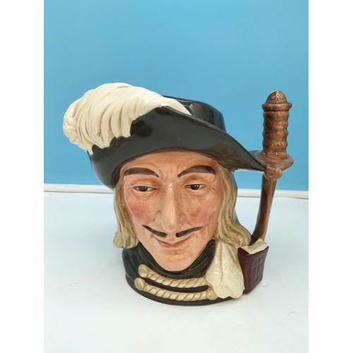 60 - Full Set of Royal Doulton Large 19cm 'Four Musketeers' Character Jugs to include Athos D6439, Aramis... 