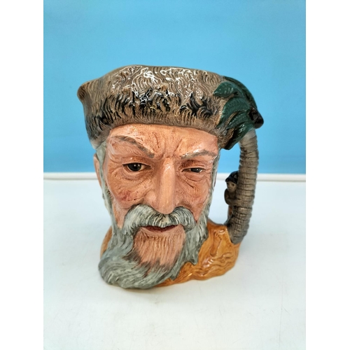 642 - Royal Doulton Large 19cm Character Jugs (3) to include Golfer D6623, Rip Van Winkle D 6438 and Robin... 