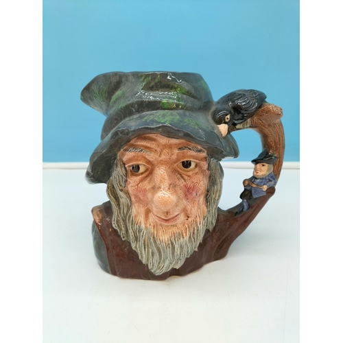 642 - Royal Doulton Large 19cm Character Jugs (3) to include Golfer D6623, Rip Van Winkle D 6438 and Robin... 