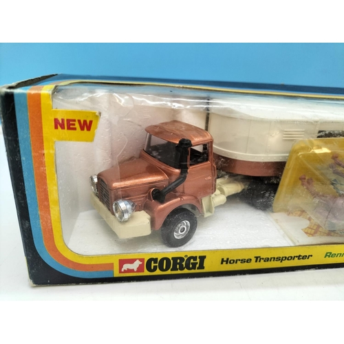 69 - Boxed Corgi 1105 Horse Transporter. Complete. Slight Damage to Box.