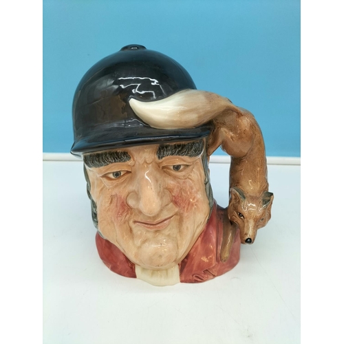 88 - Royal Doulton Large 19cm Character Jugs (4) to include Long John Silver D6335, Gone Away D6531, Rip ... 