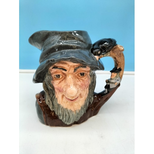 88 - Royal Doulton Large 19cm Character Jugs (4) to include Long John Silver D6335, Gone Away D6531, Rip ... 