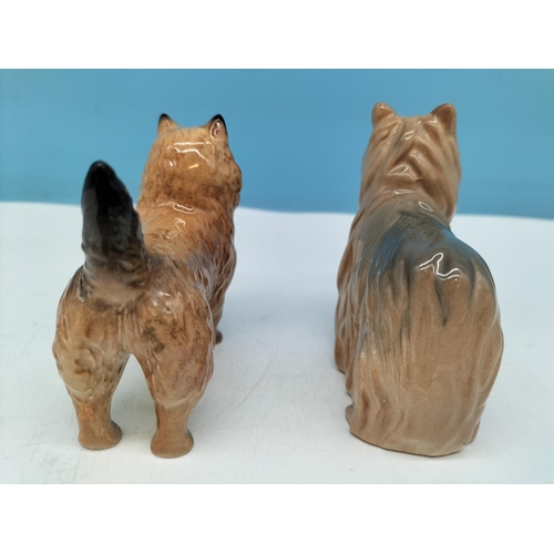 95 - Beswick Dogs Figures (2), Cairn Terrier and Yorkshire Terrier. Largest 9cm x 8cm.