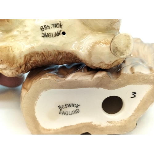 95 - Beswick Dogs Figures (2), Cairn Terrier and Yorkshire Terrier. Largest 9cm x 8cm.