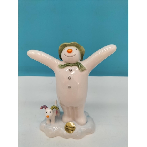 297 - Boxed John Beswick 'The Snowman and the Snowdog' Figure. 13cm High x 9cm.