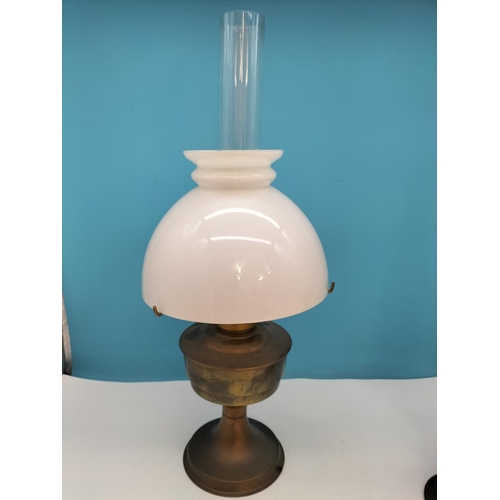 275 - Vintage Oil Lamps (2). One with Shade. Tallest 62cm.