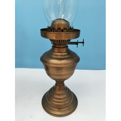 275 - Vintage Oil Lamps (2). One with Shade. Tallest 62cm.