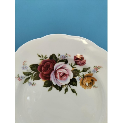 543 - Crown Staffordshire Bone China 19 Piece Part Tea Set in a Rose Pattern.