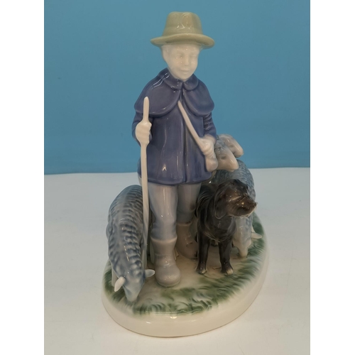 183 - Gerold Porcelain (West Germany) Figure 'The Shepherd' Model No 7023. 20cm High x 26cm.