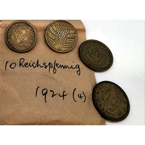 190 - Hexagonal Wooden Box with Mixed Coins to include 1855 Napoleon III 5 Cent, etc