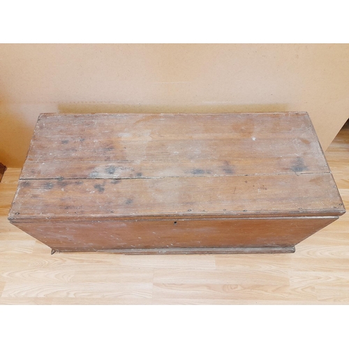 214 - Oak Coffer/Blanket Chest on Castors with Hinged Lid and Metal Handles. Requires Restoration. 52cm Hi... 